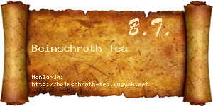 Beinschroth Tea névjegykártya